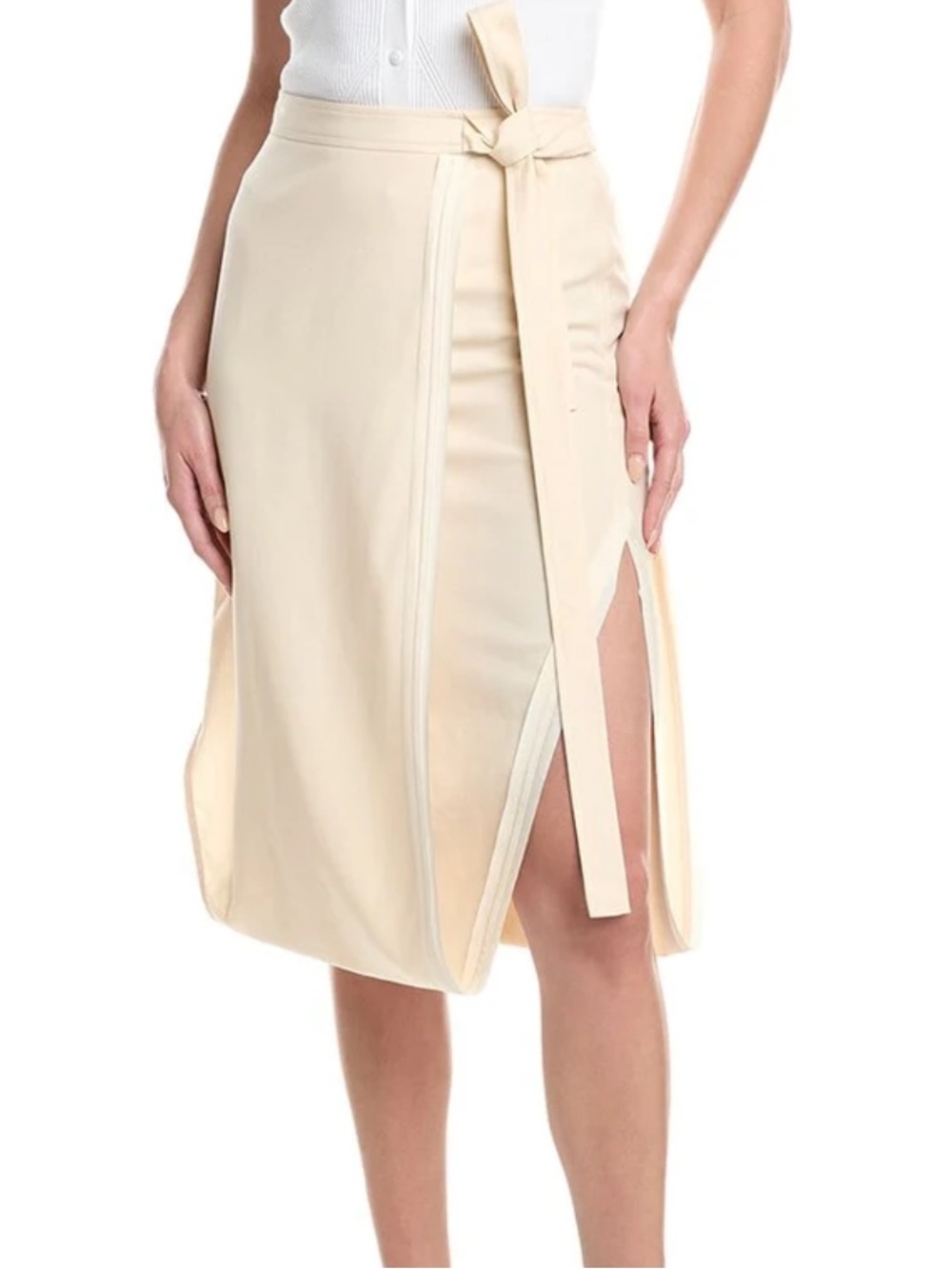 3.1 Phillip Lim Ivory Wool Blend Endless Loop Skirt, Size 10, NWT